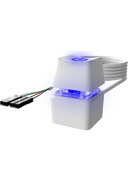 LED Işık Bilgisayar Masaüstü Anahtarı Pc Anakart Harici Başlatma Güç Düğmesi Uzatma Kablosu Ev Ofis Için 1.65M Beyaz (Yurt Dışından)