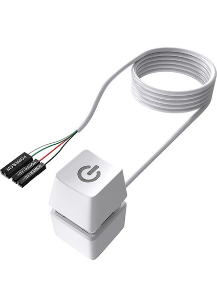 LED Işık Bilgisayar Masaüstü Anahtarı Pc Anakart Harici Başlatma Güç Düğmesi Uzatma Kablosu Ev Ofis Için 1.65M Beyaz (Yurt Dışından) indirimleri