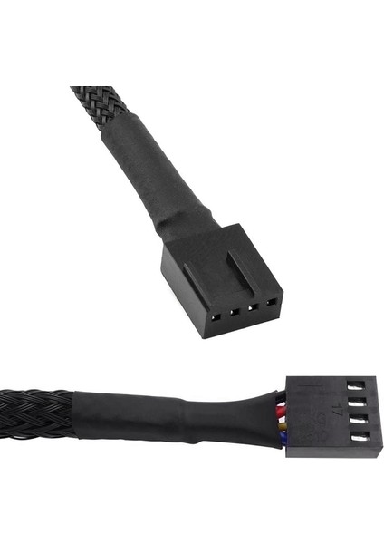 Adet 4 Pin Pwm Fan Uzatma Güç Kablosu Konnektör Kutusu Erkek Dişi Uzatma Kabloları Için 4 Pin/3pin Fan (Yurt Dışından)