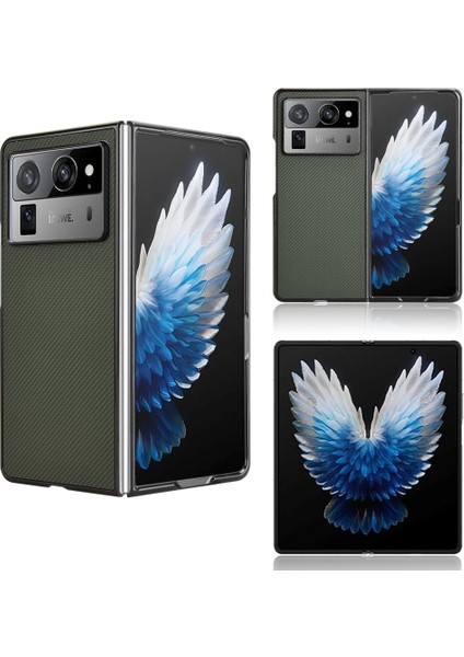 Tecno Phantom V Fold2 Yeşil Için Pu Deri Pc Telefon Kılıfı (Yurt Dışından)