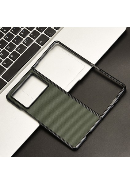 Tecno Phantom V Fold2 Yeşil Için Pu Deri Pc Telefon Kılıfı (Yurt Dışından)