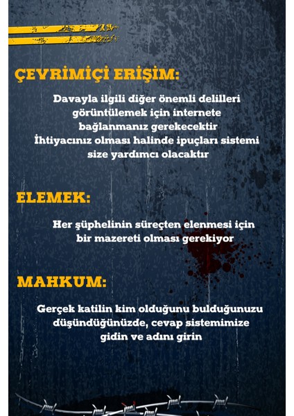 Çözülmemiş Davalar Dedektiflik Suç Çözümleme Oyunu Kanlı Para Dosyası ve Vasiyet - Kerem Kaş