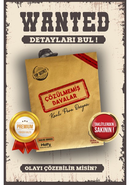 Çözülmemiş Davalar Dedektiflik Suç Çözümleme Oyunu Kanlı Para Dosyası ve Vasiyet - Kerem Kaş