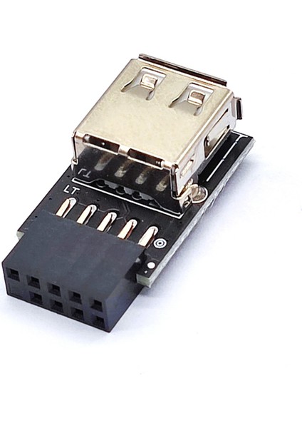 9pin 2 Port USB Adaptör Konnektörü Pc Dahili Anakart 9pin Usb2.0 Tip A Dişi Dönüştürücü Masaüstü Bilgisayar Için (Yurt Dışından)