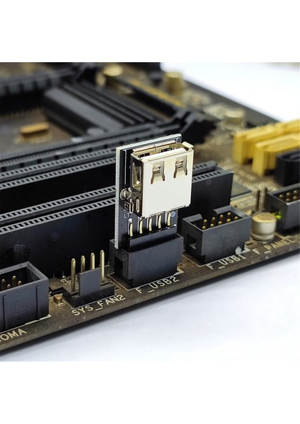 9pin 2 Port USB Adaptör Konnektörü Pc Dahili Anakart 9pin Usb2.0 Tip A Dişi Dönüştürücü Masaüstü Bilgisayar Için (Yurt Dışından)