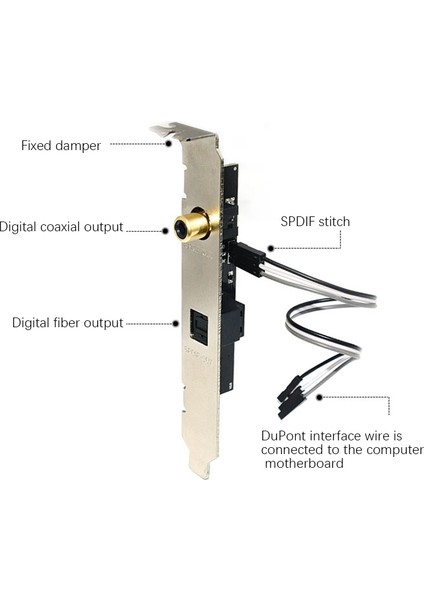 24BIT 192KHZ Ek Kart Spdıf Optik ve Rca Çıkış Plakası Kablo Braketi Asus Gigabyte Için Dijital Ses Çıkışı (Yurt Dışından)