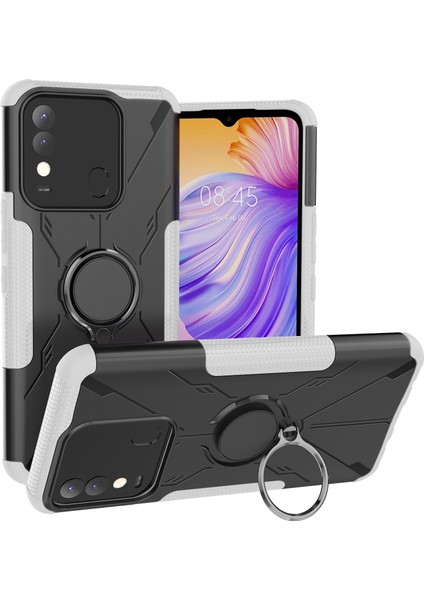 Tecno Spark 8 Beyaz Için Armor Bear Pc+Tpu Telefon Kılıfı (Yurt Dışından)