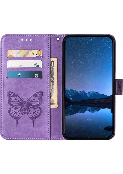 Infinix Note 40 Pro 4g Açık Mor Için Kabartmalı Pu Kılıf (Yurt Dışından)