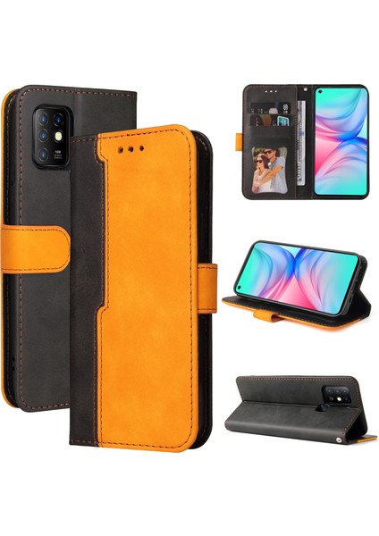 Infinix Hot 10 Orange Için Iş Deri Kılıf (Yurt Dışından)