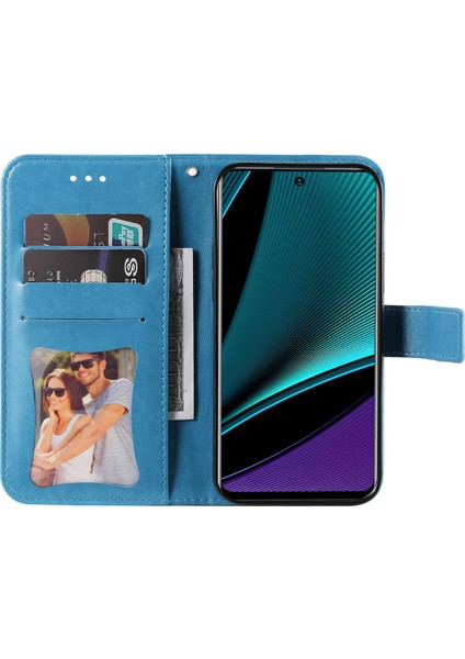 Infinix Note 11 Pro/note 11S Mavi Için Deri Kılıf (Yurt Dışından)