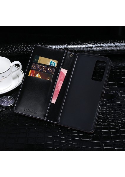 Tecno Camon 18 Siyah Için Idewei Pu Kılıf (Yurt Dışından)