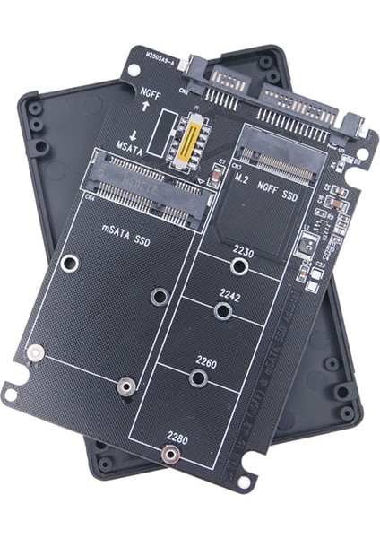 M.2 Ngff Msata Ssd'den Sata 3.0 Adaptör Kartına 2 In 1 Dönüştürücü Kartı M.2 SSD Adaptör Kartı Harici Sabit Disk Muhafazası (Yurt Dışından)