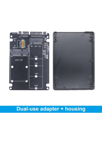 M.2 Ngff Msata Ssd'den Sata 3.0 Adaptör Kartına 2 In 1 Dönüştürücü Kartı M.2 SSD Adaptör Kartı Harici Sabit Disk Muhafazası (Yurt Dışından)