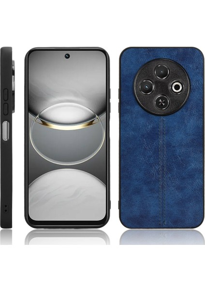 Tecno Spark 30C Mavi Için Inek Desenli Dikiş Telefon Kılıfı (Yurt Dışından)