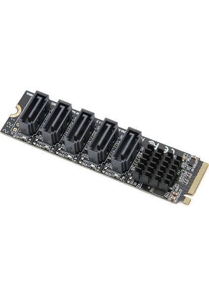 M.2 To Sata3.0 Adaptör Kartı M.2 Pcıe 16GBPS Sata 6g 5 Port Sabit Disk Uzatma Sabit Disk Dönüştürücü Kartı JMB585 Çip (Yurt Dışından)