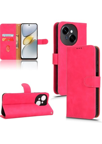 Tecno Pop 9 Rose Red Için Skin Fe Telefon Kılıfı (Yurt Dışından)