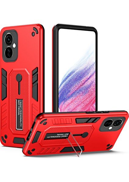 Tecno Camon 19/19 Pro Kırmızı Için Zırh Tutucu Telefon Kılıfı (Yurt Dışından)