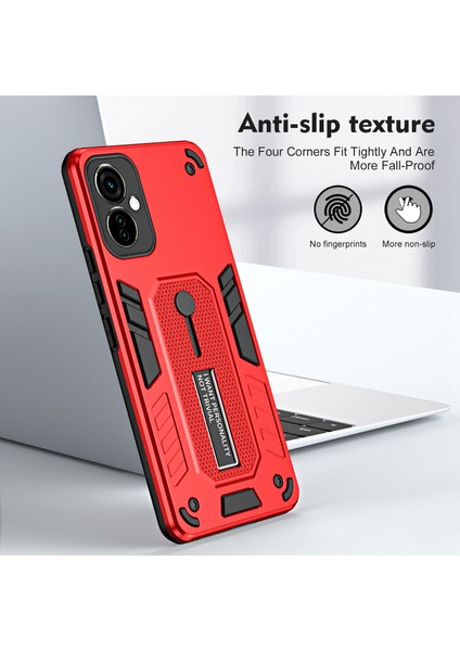 Tecno Camon 19/19 Pro Kırmızı Için Zırh Tutucu Telefon Kılıfı (Yurt Dışından)