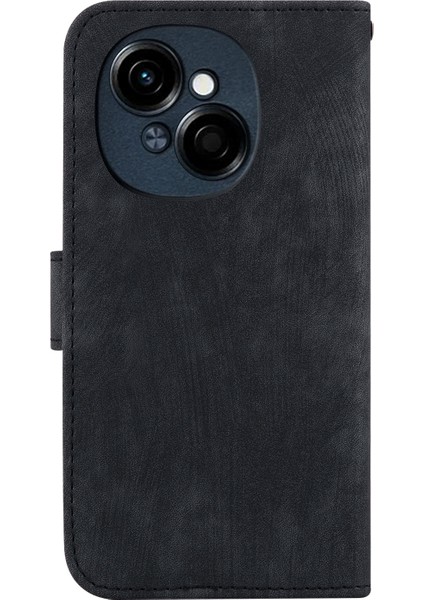 Tecno Spark Go 1 / Pop 9 Pro Siyah Için Tiger Deri Kılıf (Yurt Dışından)