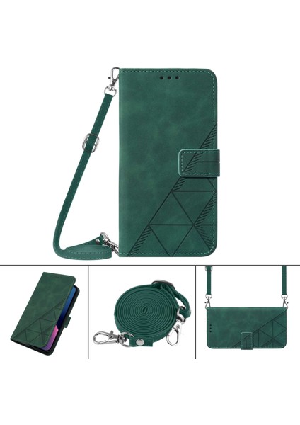 Tecno Spark 9 Pro / Spark 9t Koyu Yeşil Için Crossbody Deri Kılıf (Yurt Dışından)