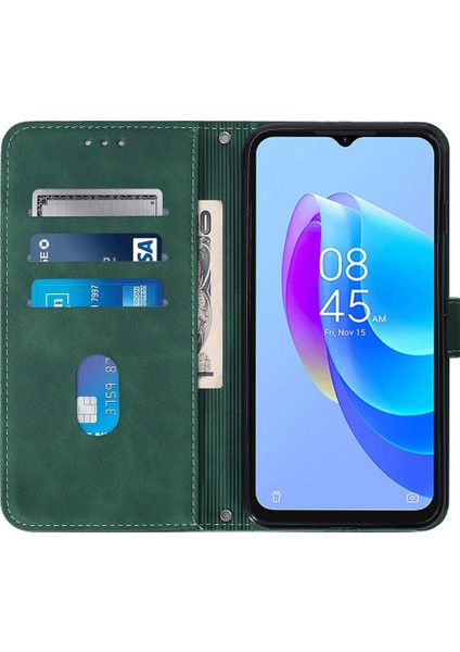 Tecno Spark 9 Pro / Spark 9t Koyu Yeşil Için Crossbody Deri Kılıf (Yurt Dışından)