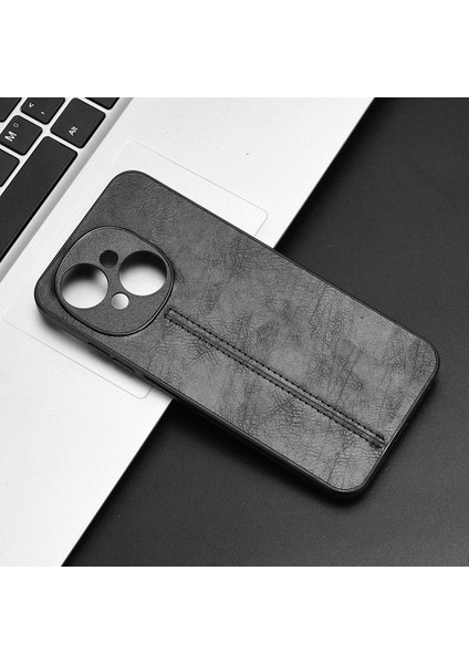 Tecno Spark Go 1 Siyah Için Inek Desenli Dikiş Telefon Kılıfı (Yurt Dışından)
