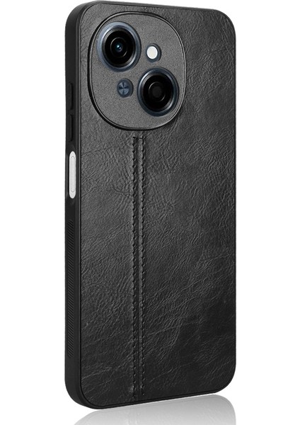 Tecno Spark Go 1 Siyah Için Inek Desenli Dikiş Telefon Kılıfı (Yurt Dışından)