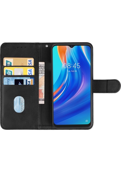 Tecno Spark 9 Pro Siyah Için Deri Telefon Kılıfı (Yurt Dışından)