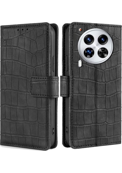 Tecno Camon 30 Premier 5g Siyah Için Skin Fe Timsah Kılıfı (Yurt Dışından)