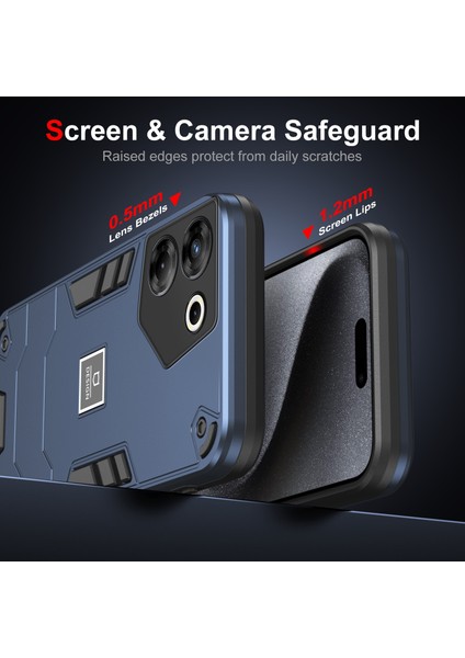 Tecno Camon 20 Pro 5g Mavi Için 2'si 1 Arada Darbeye Dayanıklı Telefon Kılıfı (Yurt Dışından)
