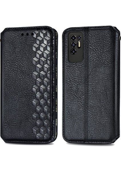 Tecno Pova 2 Siyah Için Manyetik Deri Telefon Kılıfı (Yurt Dışından) fiyatları