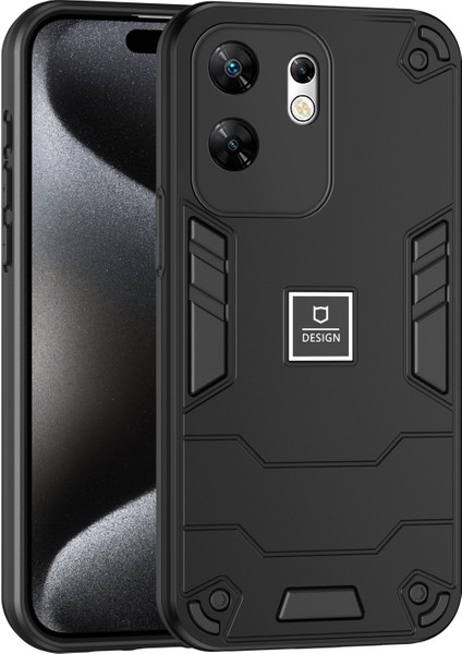 Infinix Zero 30 4g Siyah Için 2'si 1 Arada Darbeye Dayanıklı Telefon Kılıfı (Yurt Dışından)