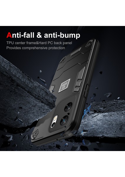Infinix Zero 30 4g Siyah Için 2'si 1 Arada Darbeye Dayanıklı Telefon Kılıfı (Yurt Dışından)