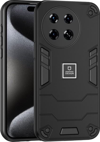 Tecno Spark 20 Pro+ Siyah Için 2'si 1 Arada Darbeye Dayanıklı Telefon Kılıfı (Yurt Dışından)