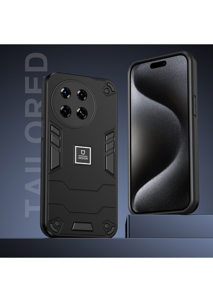 Tecno Spark 20 Pro+ Siyah Için 2'si 1 Arada Darbeye Dayanıklı Telefon Kılıfı (Yurt Dışından)