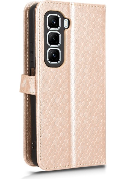 Infinix Hot 50 Pro 4g Gold Için Nokta Dokulu Pu Kılıf (Yurt Dışından)