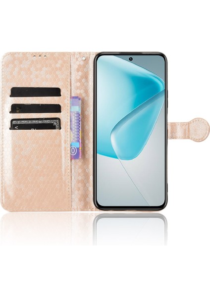 Infinix Hot 50 Pro 4g Gold Için Nokta Dokulu Pu Kılıf (Yurt Dışından)