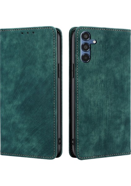 Samsung Galaxy M35 5g Yeşil Için Rfıd Hırsızlığa Karşı Deri Kılıf (Yurt Dışından)