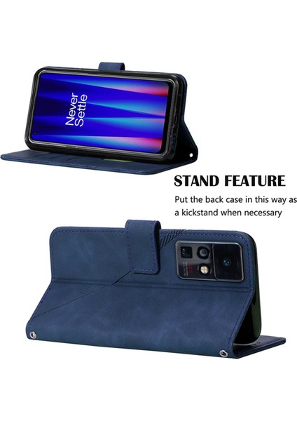 Infinix Zero x Neo X6810 Mavi Için Crossbody Deri Kılıf (Yurt Dışından)