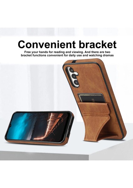 Samsung Galaxy A06 Kırmızı Deri Telefon Kılıfı (Yurt Dışından)