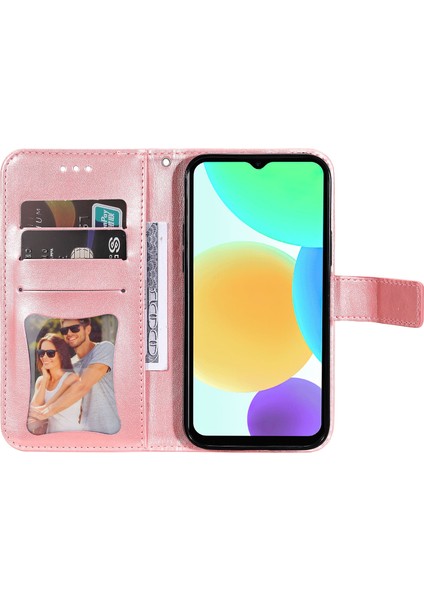 Infinix Smart 6 Rose Gold Için Pu Telefon Kılıfı (Yurt Dışından)