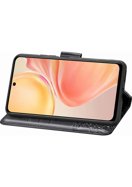 Infinix Smart 9 Siyah Için Aşk Çiçeği Kabartmalı Kılıf (Yurt Dışından)