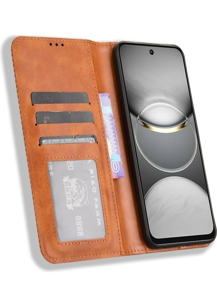 Tecno Spark 30C 4g Kahverengi Için Pu Telefon Kılıfı (Yurt Dışından)