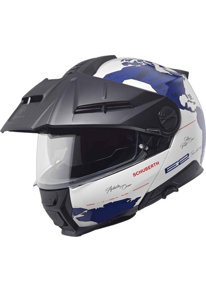 E2 Atlas Blue Çene Açılır Kask