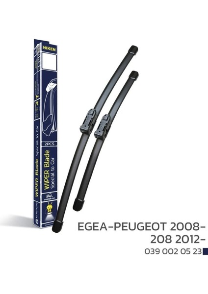 Fiat Egea 2016- / Peugeot 2008/208 2012 - Araca Özel Silecek