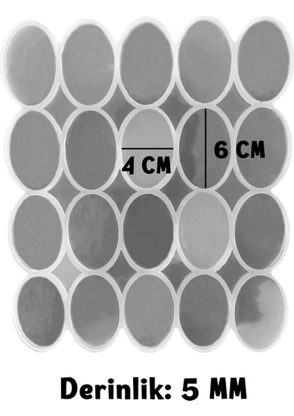 Epoksi Çoklu Silikon Kalıp Anahtarlık Kalıbı Oval Seri Döküm Kalıbı 4x6 cm 20 Li modelleri