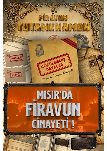 Çözülmemiş Davalar Dedektiflik Suç Çözümleme Oyunu Firavun Tutankhamon Dosyası ve Yasadışı - Esra Algan