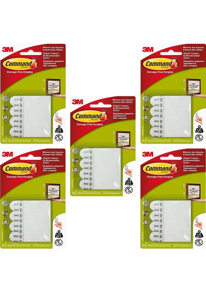 17202 Command Küçük Boy Cırt Bant 5 Paket