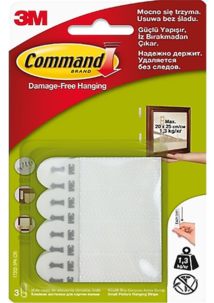 17202 Command Küçük Boy Cırt Bant 5 Paket