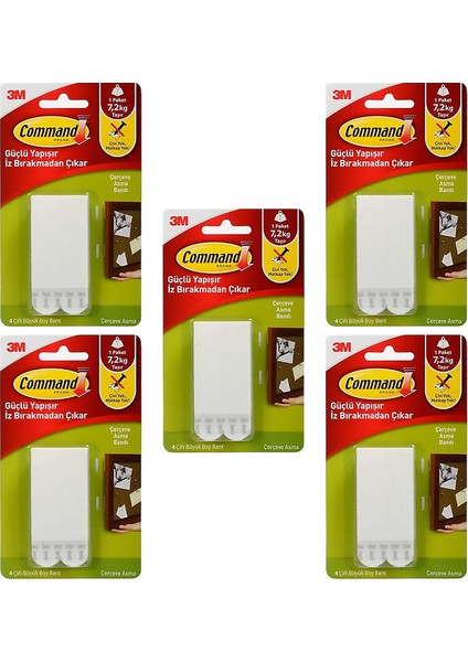 17206 Command Büyük Boy Cırt Bant 5 Paket